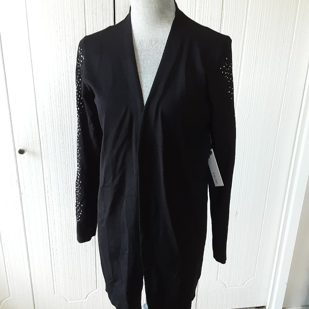 NWT womens rhinestone studded long sleeve sweater.